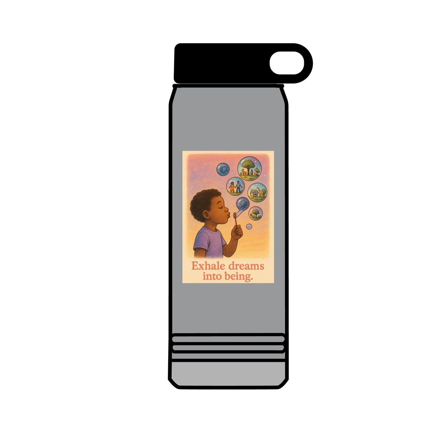 Liberation Sips Motivational Water Bottle for Dreamers & Doers - 32oz Hydration Reusable Bottle