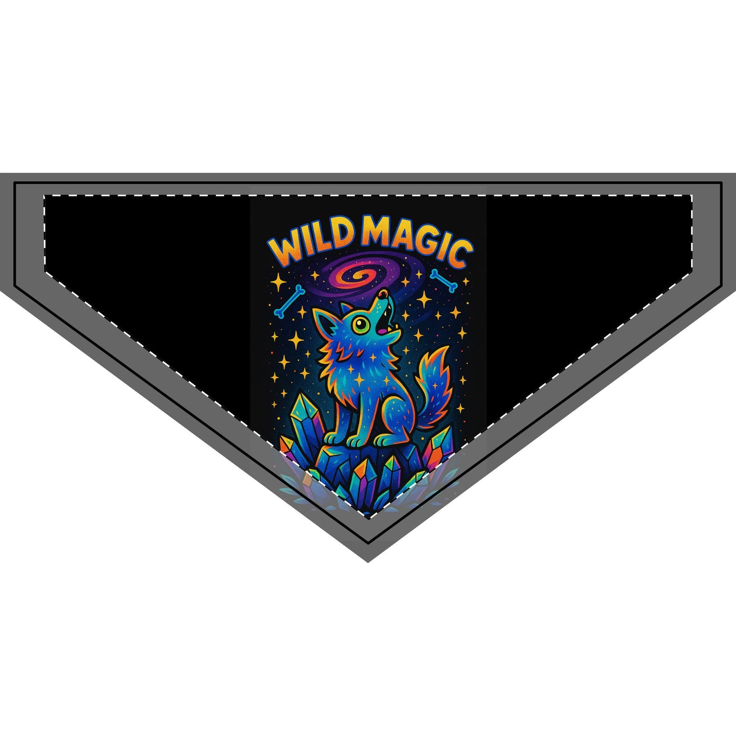 Wild Magic Clip-On Dog Bandana -- For Baby Dire Wolves & Mythical Mutts