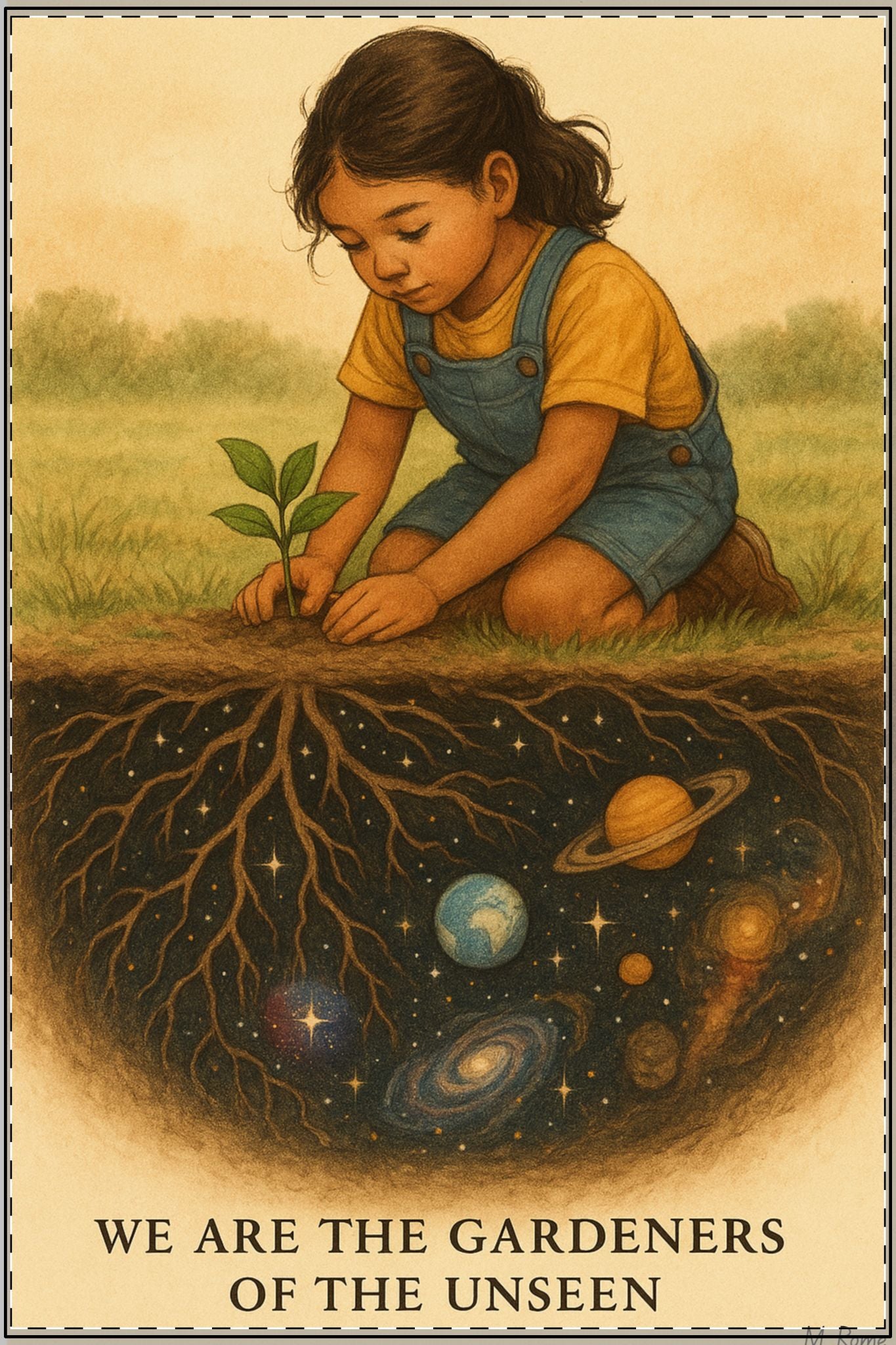 Gardeners of the Unseen | Inspirational Satin Poster | Tender Revolution Collection