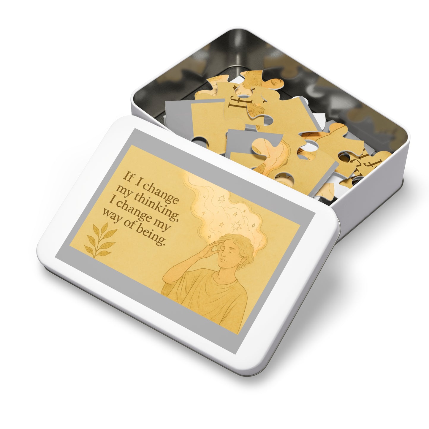 Inspirational If I Change My Thinking Puzzle  - Mindfulness Gift, Relaxation Activity, Artistic Home Decor, Meditation, Family Fun