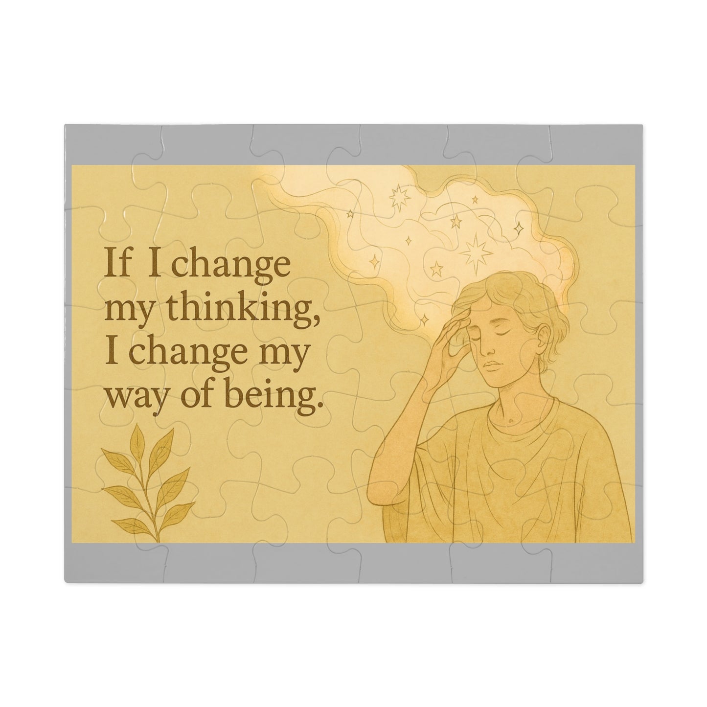 Inspirational If I Change My Thinking Puzzle  - Mindfulness Gift, Relaxation Activity, Artistic Home Decor, Meditation, Family Fun