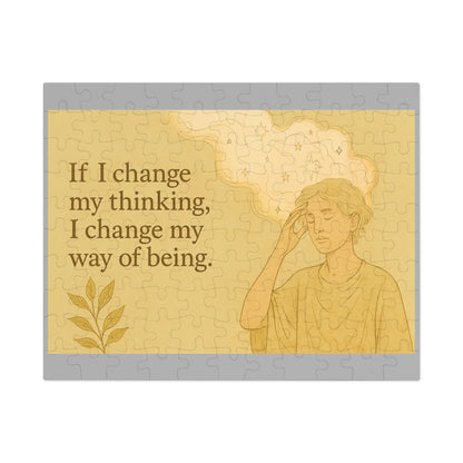 Inspirational If I Change My Thinking Puzzle  - Mindfulness Gift, Relaxation Activity, Artistic Home Decor, Meditation, Family Fun