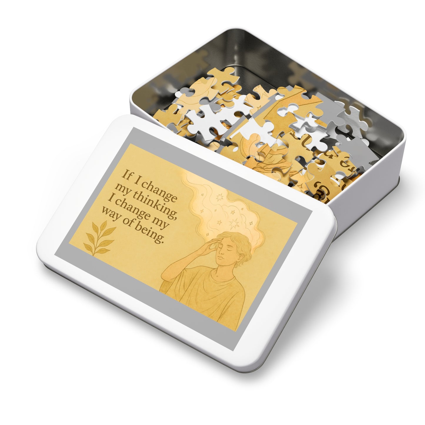 Inspirational If I Change My Thinking Puzzle  - Mindfulness Gift, Relaxation Activity, Artistic Home Decor, Meditation, Family Fun