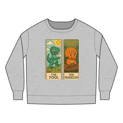 The Fool & The Magician -- Dino Tarot Toddler Crewneck