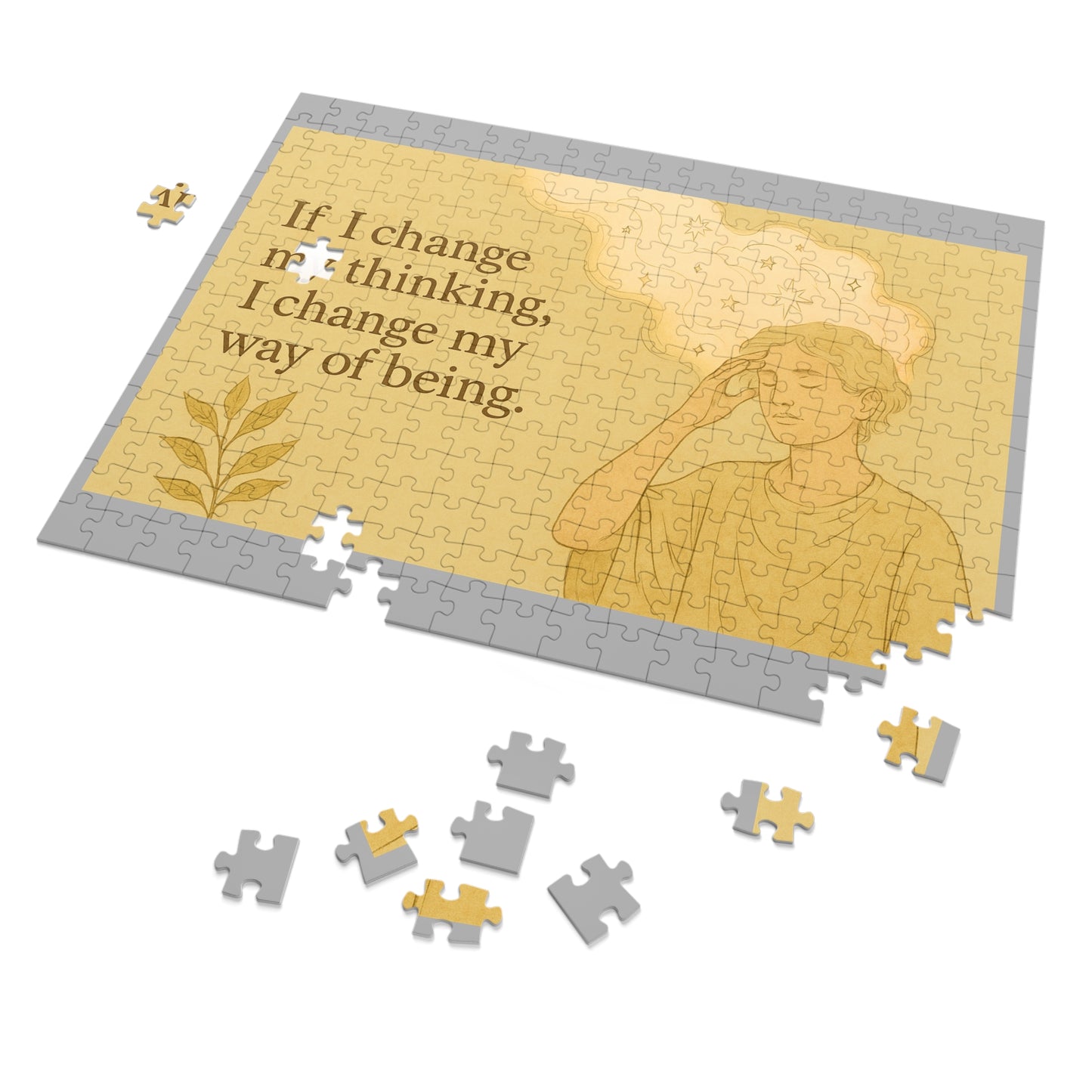 Inspirational If I Change My Thinking Puzzle  - Mindfulness Gift, Relaxation Activity, Artistic Home Decor, Meditation, Family Fun