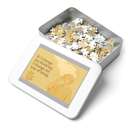 Inspirational If I Change My Thinking Puzzle  - Mindfulness Gift, Relaxation Activity, Artistic Home Decor, Meditation, Family Fun