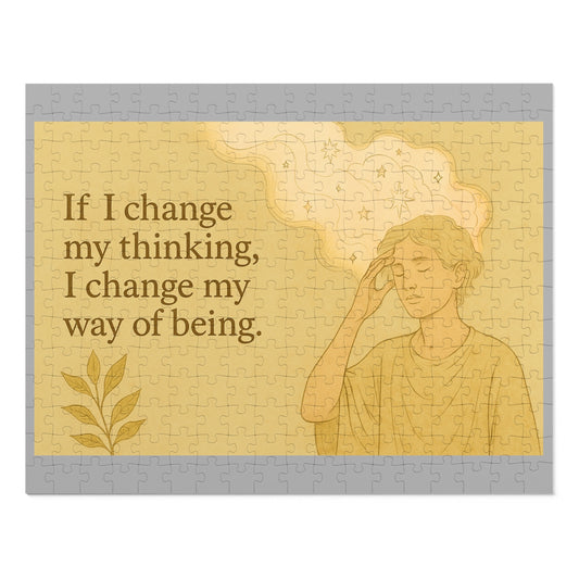 Inspirational If I Change My Thinking Puzzle  - Mindfulness Gift, Relaxation Activity, Artistic Home Decor, Meditation, Family Fun